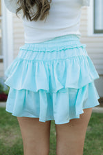 Scarlet Ruffle Skort - Icy Blue