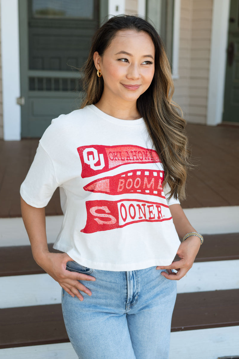 OU Pennant Cropped Tee