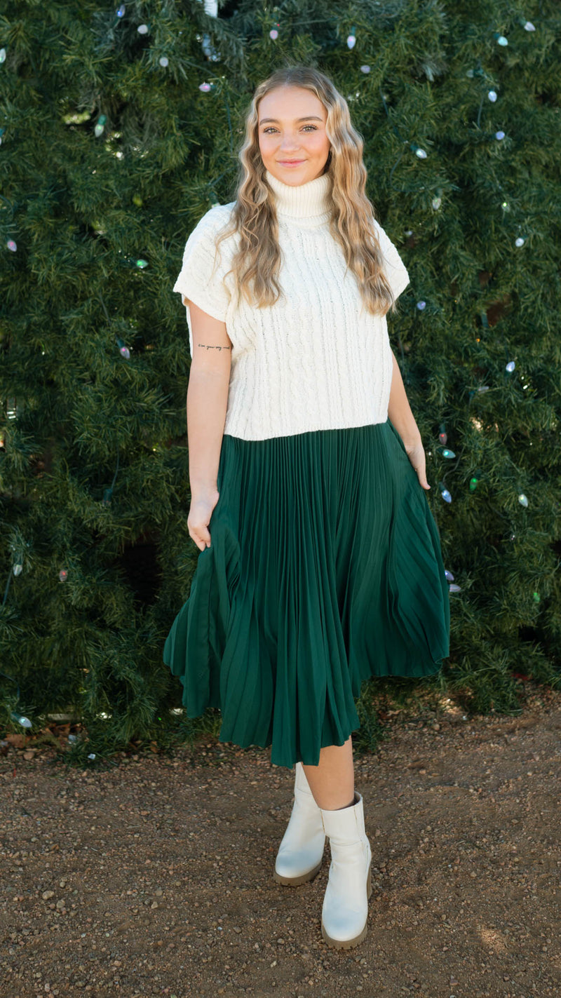 Winter Green Midi Dress