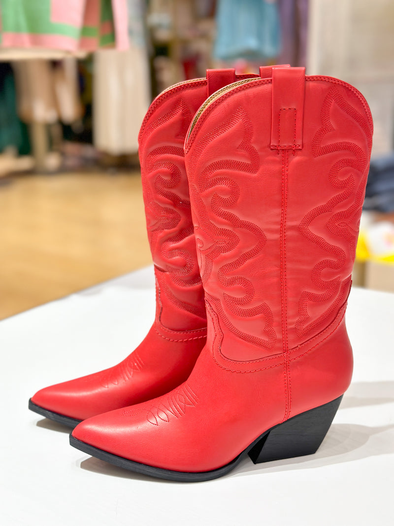 Maxi Red Western Tall Boot