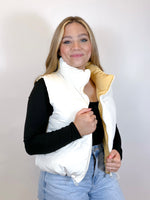 Reversible Puffer Vest - Ivory