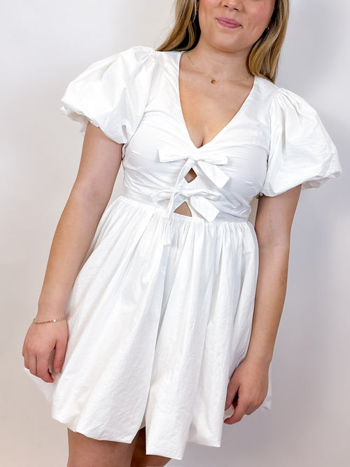 Lucetta Bubble Sleeve Mini Dress