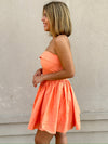 Venus Tube Peplum Dress - Orange