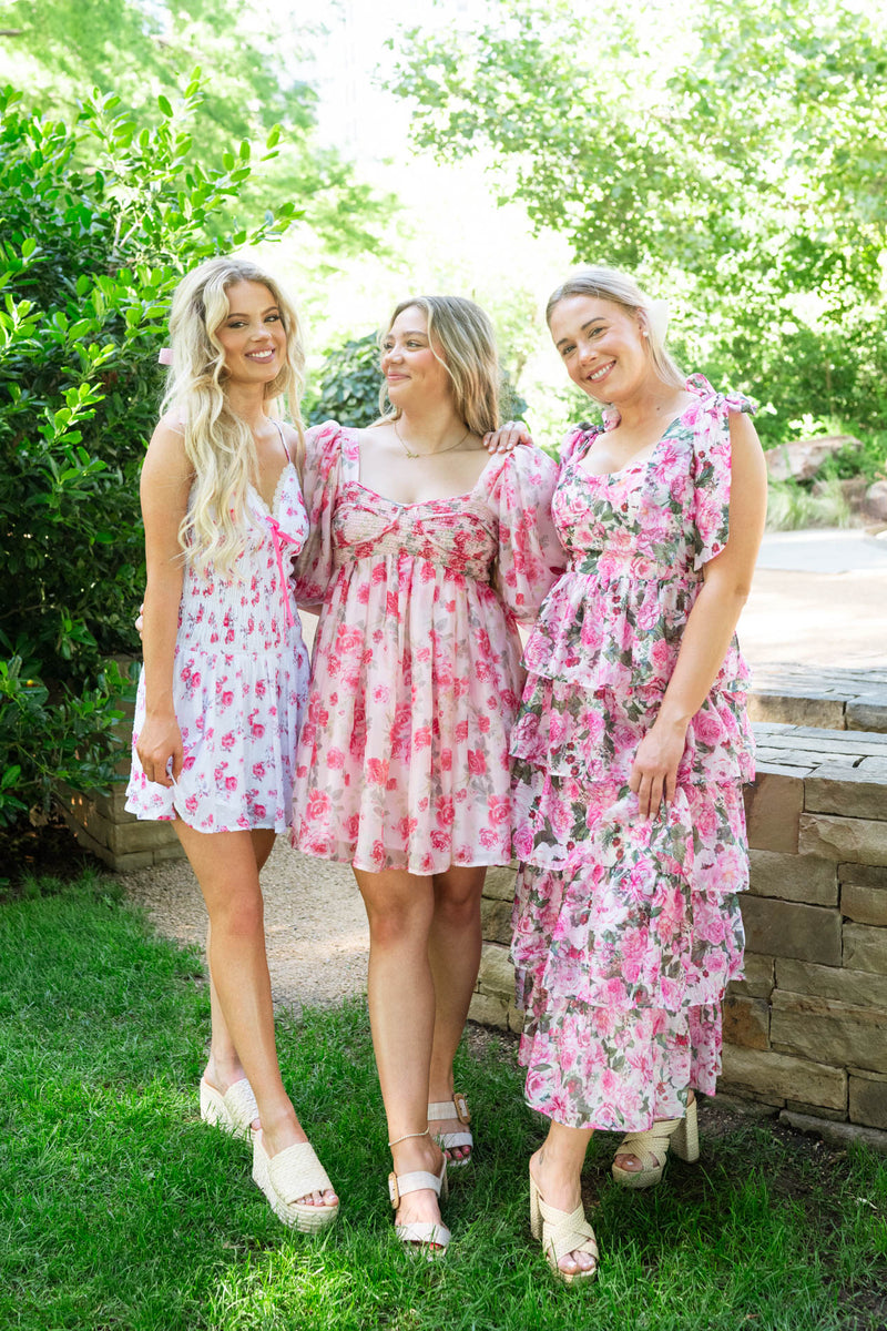 girls day coordinating outfits in pink