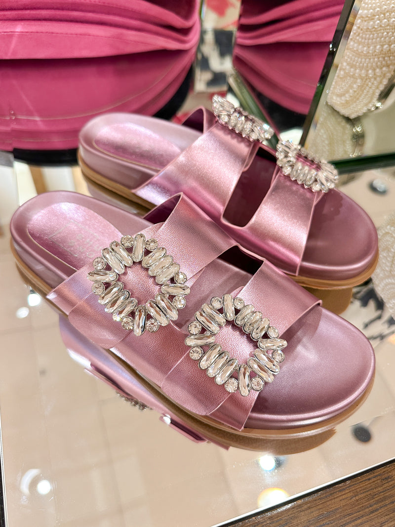 Bridget Metallic Pink Sandal