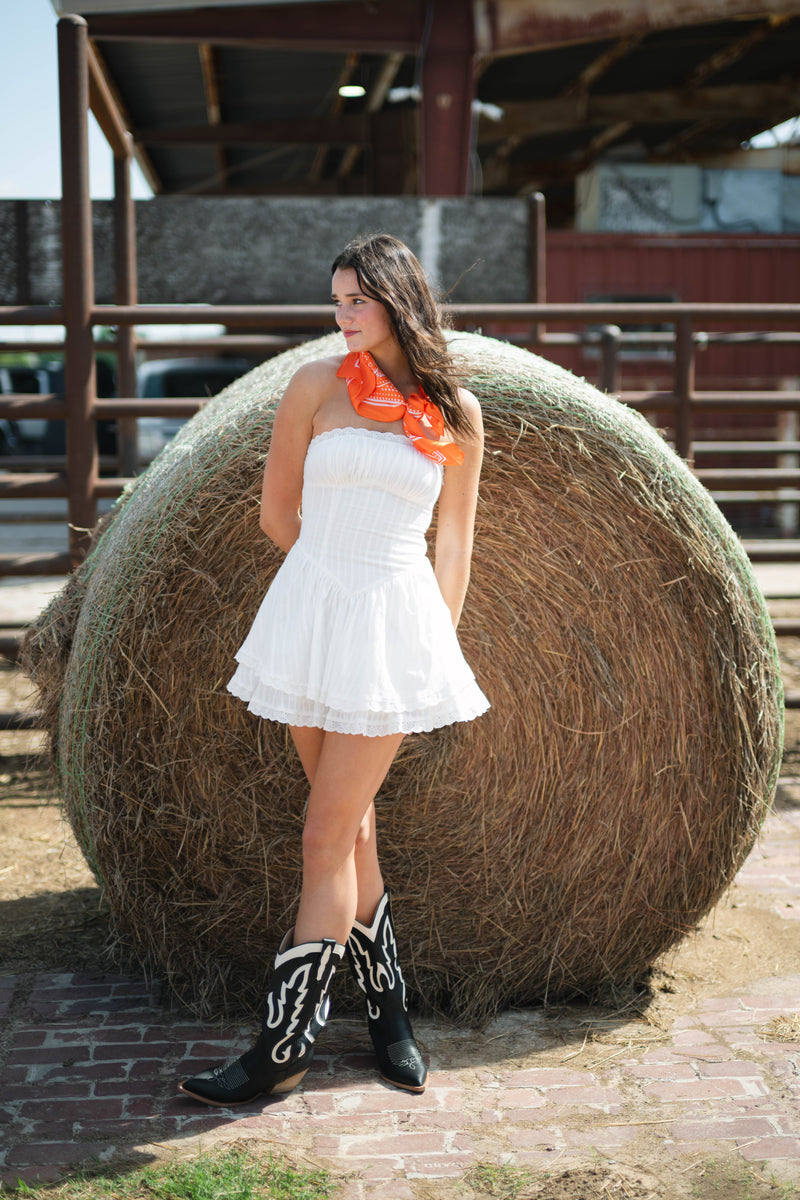 Jenna Strapless Mini Dress - White