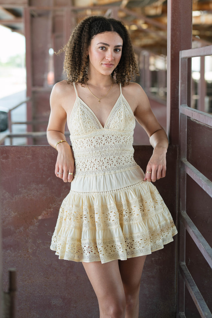 ワンピース [lekong ] Jacquard Ribbon Mini Dress 4CC1246235444E.jpg