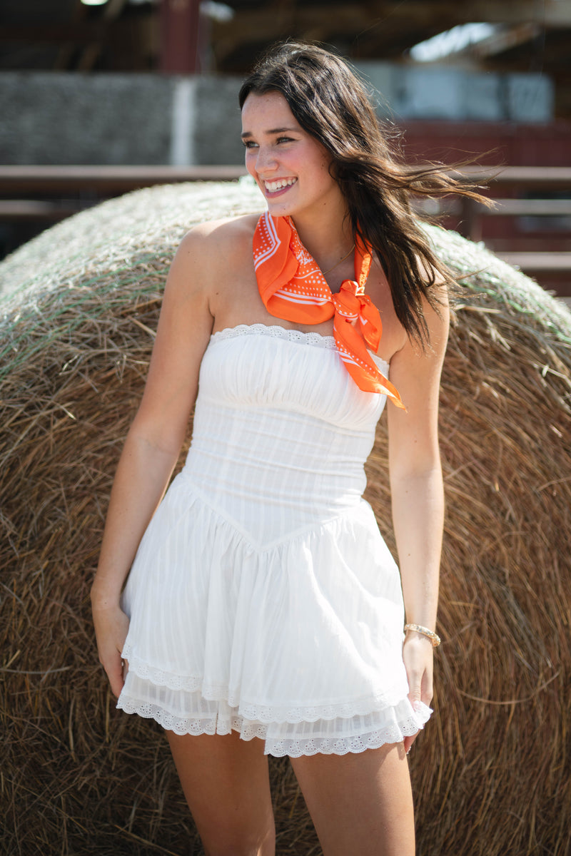 Jenna Strapless Mini Dress - White