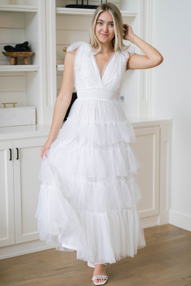 soft tiered tulle dress for brides