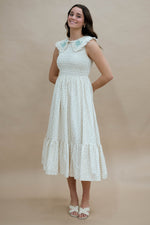 Prairie style Peter Pan collar cream dress