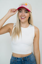 cute summer vacation trucker hat