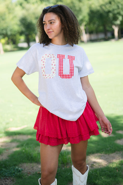 OU vintage thrifted t-shirt floral