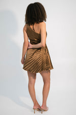 evening pleated short dress 