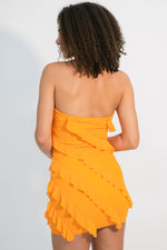 Bright orange summer dress resort wear