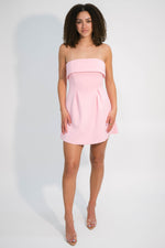 blush pink event short dress