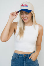 patriotic embroidered hat red white blue