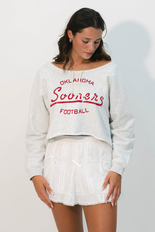 OU Sooners off shoulder sweatshirt