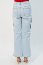 Statement detail wide leg pants