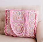 boho chic floral market bag