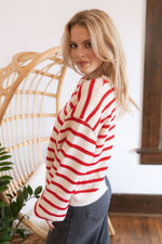 soft knit sweaters, striped button down sweaters, 