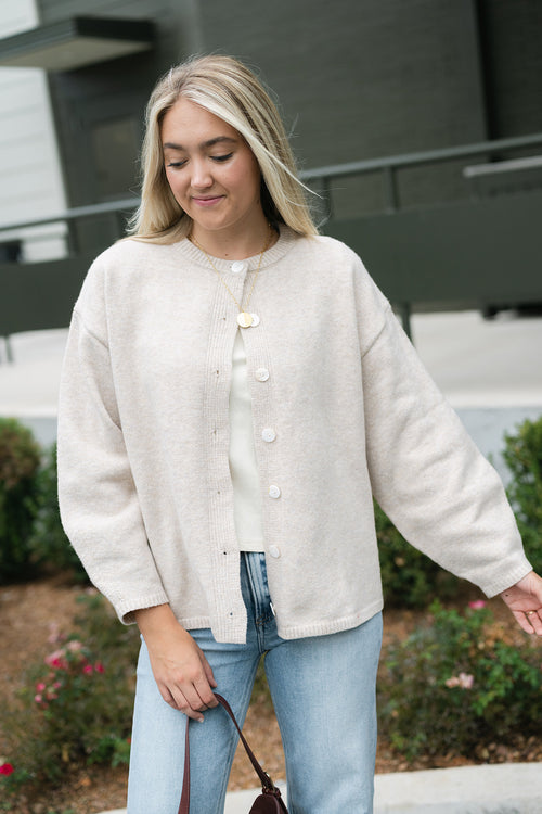 oversized neutral cardigan women’s