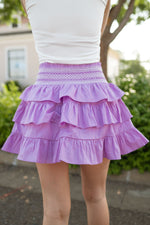 mini lilac purple lavender ruffle skort skirt