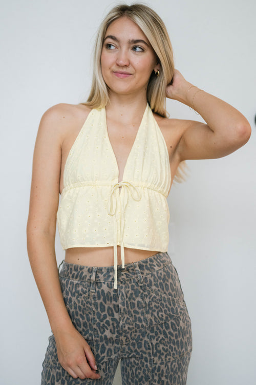 y2k aesthetic tie back top