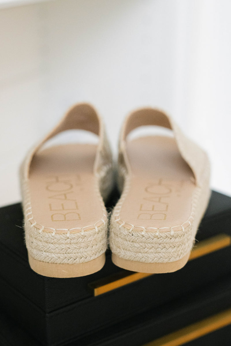 Del Mar platform sandals neutral