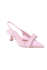 pink patent slingback heels