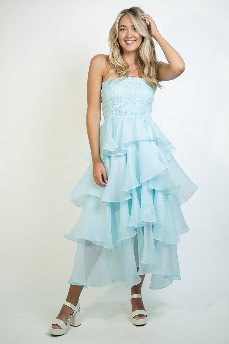 layered with love dress Emabella Maxi - Blue basic black dresses How Dress for Success Solid/Pattern Color:Pale pink