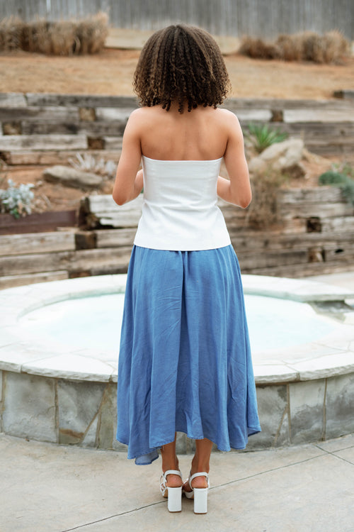 Farrah Linen Tube Top