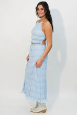 Mary Halter Top & Skirt Set - Blue