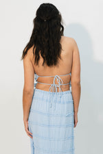 Mary Halter Top & Skirt Set - Blue