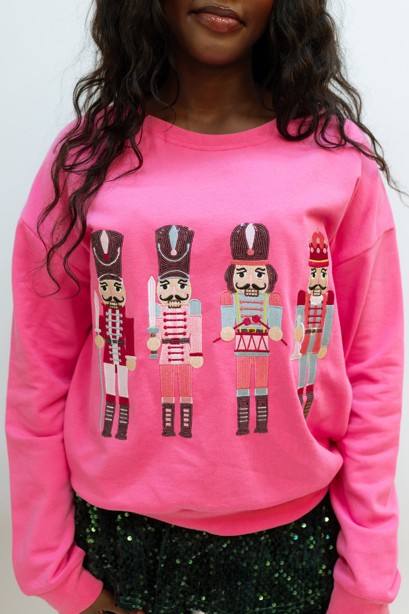 Nutcracker Long Sleeve Sweatshirt - Pink