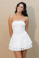 Jenna Strapless Mini Dress - White