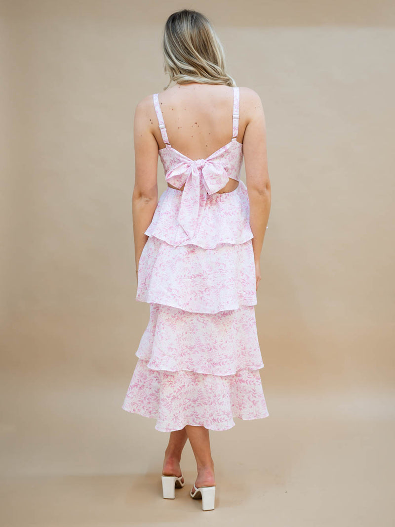 Bow back spring dress