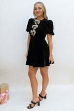 Zarah Black Velvet Dress