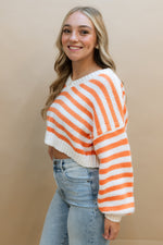 Gillian Cropped Sweater - Orange