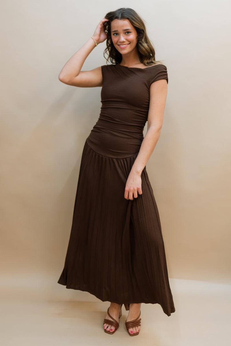 Portia Chocolate Maxi Dress