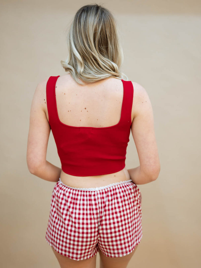 Spring basic red top and bottoms