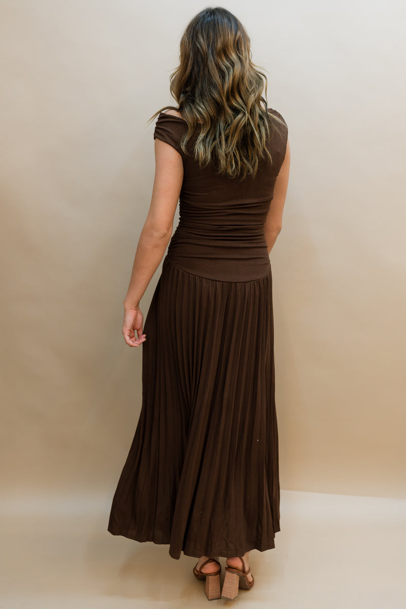 Portia Chocolate Maxi Dress