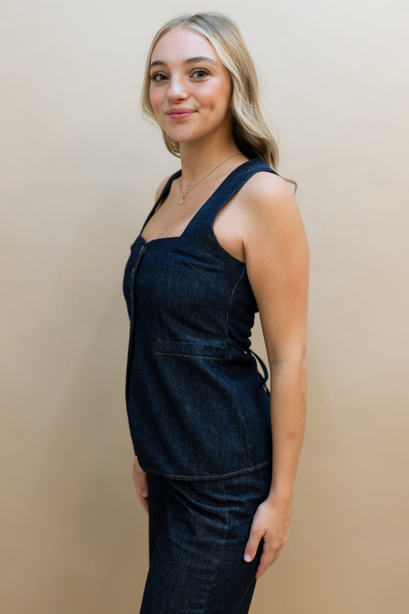 Dolce Denim Vest Top