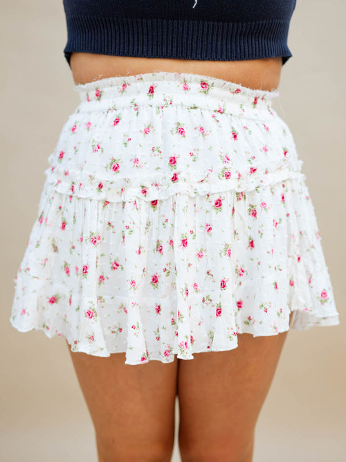 Sweet floral mini skirt