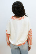 Agya Stripe Terry Top - Cream