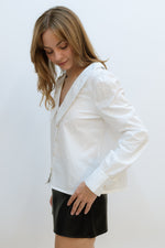 Natalie Collar Long Sleeve Top