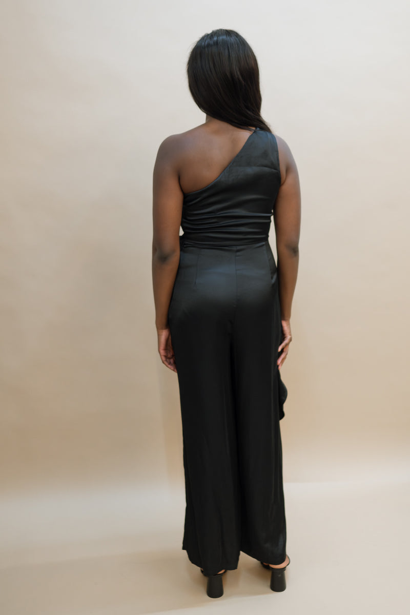 one shoulder jumpsuit