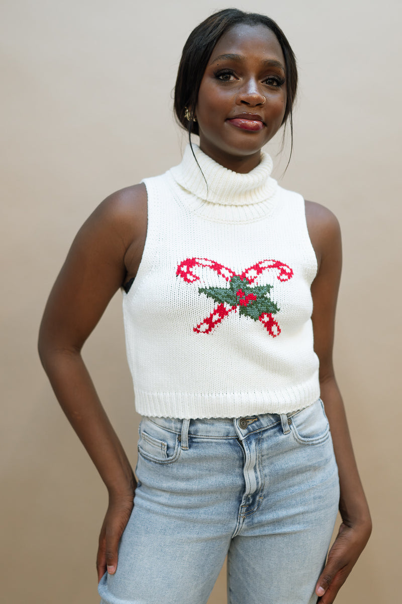 candy cane christmas top