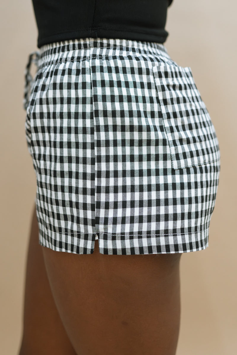 checkered boxer shorts