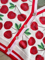 Retro fruit print knitwear