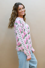 Juni Floral Knit Sweater